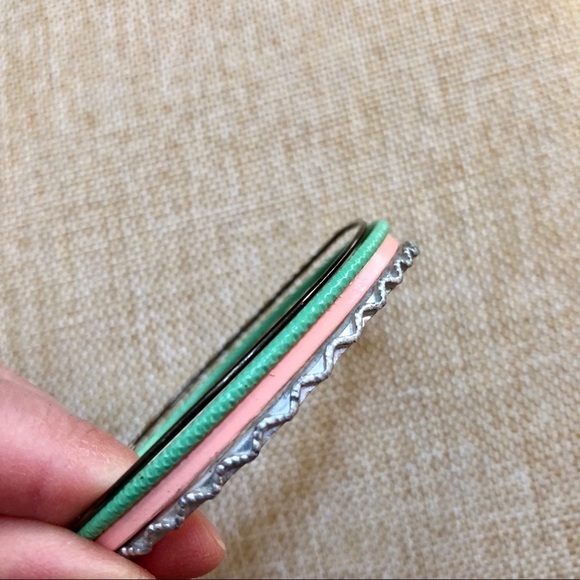 🔴 5 for $10 ONE Green Pink Silver and Bronze Stackable Bracelet - Picture 4 of 6
